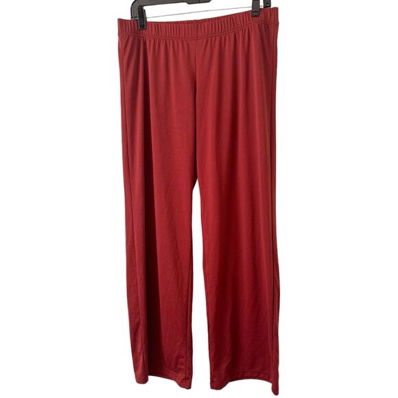 Patagonia Red Brown Performance Baselayer Capilene Pull On Wide Leg Pants Large - Picture 1 of 5
